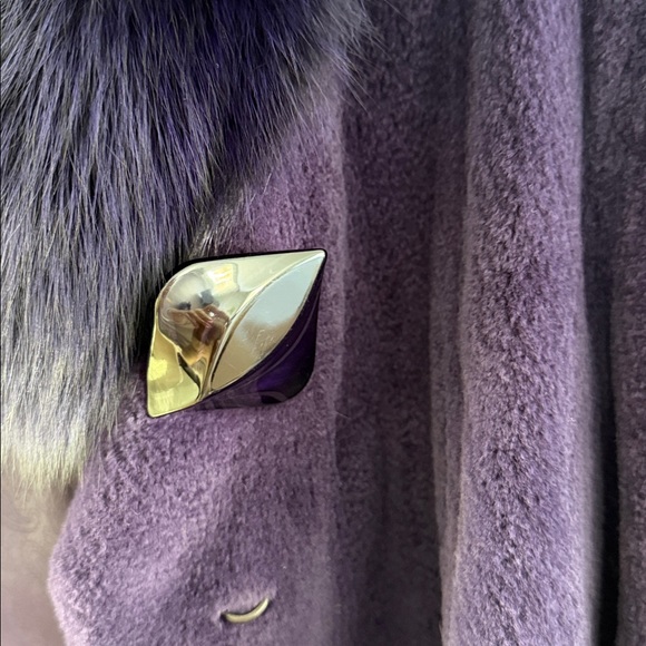 Purple 100% Real female mink fur coat Women's Coat - Picture 11 of 11